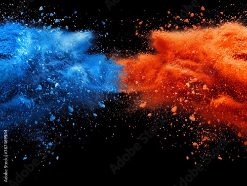 HOli Decorative Dye Splash, color powder explosion. Abstract colorful rainbow background with color splashes.