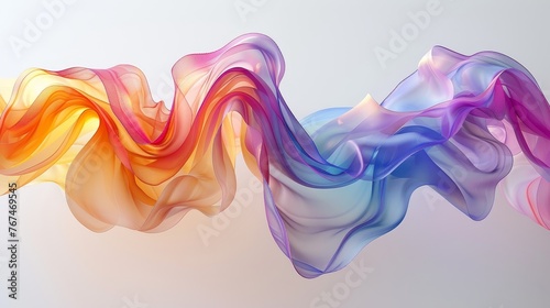 Fluid Color Waves Abstract Artistic Background in Pastel Tones