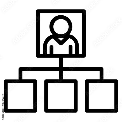 Organization line icon