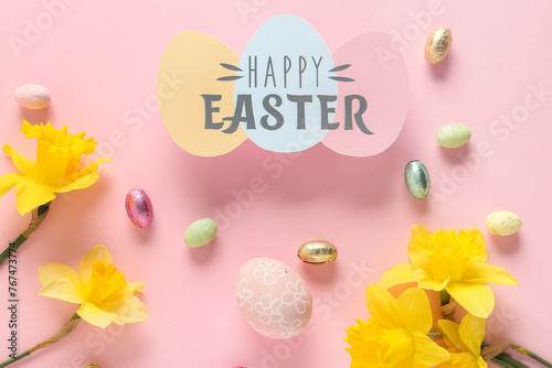 Card with text HAPPY EASTER...