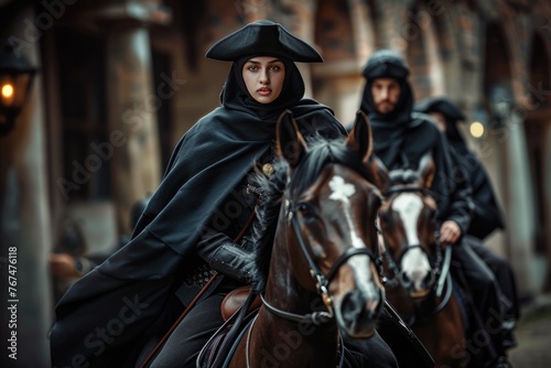 Elegant musketeer in historical attire, portraying bravery and chivalry in an enchanting renaissance setting, a symbol of classic heroism and adventure