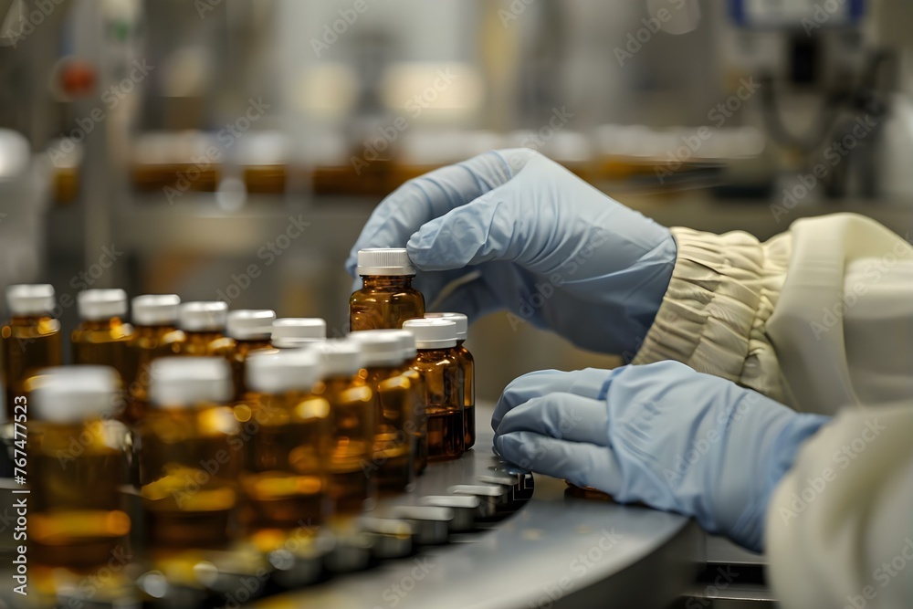 Inspecting medical vials on a pharmaceutical production line with ...