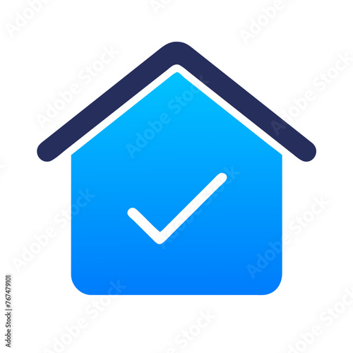 House vector icon silhouette illustration on a Transparent Background