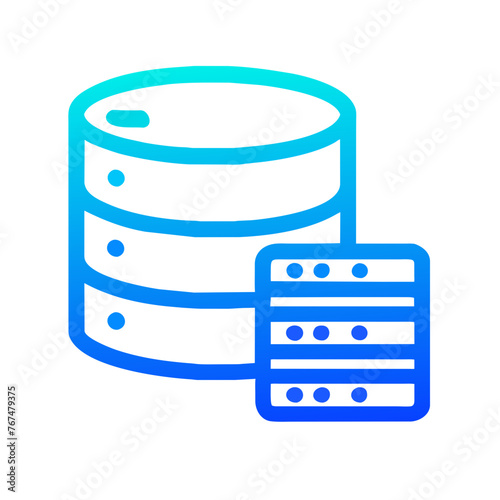 Database icon vector illustration on a Transparent Background