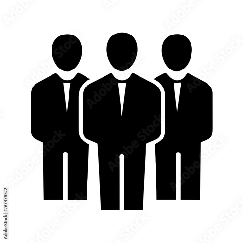 People vector icon illustration silhouette on a Transparent Background