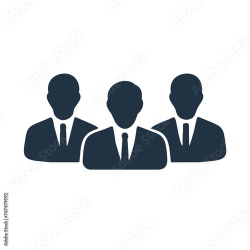 People vector icon illustration silhouette on a Transparent Background