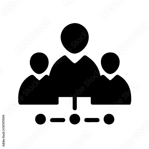 People vector icon illustration silhouette on a Transparent Background