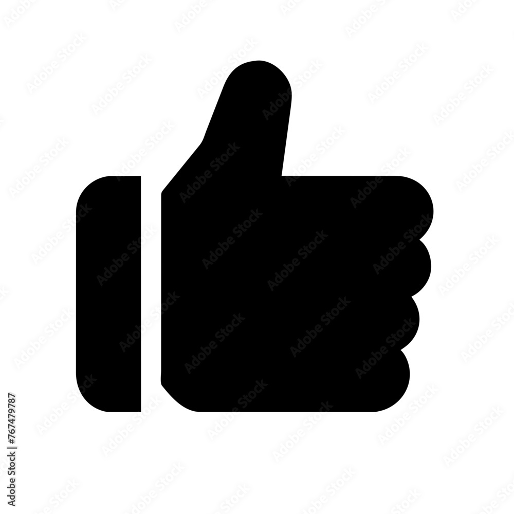 Thumbs Up icon on a Transparent Background Thumbs Up icon on a Transparent Background
