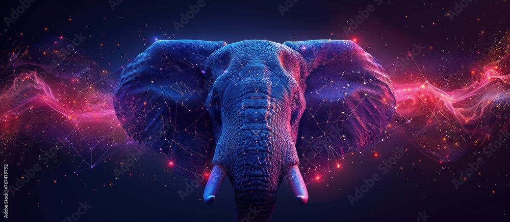 Abstract elephant head