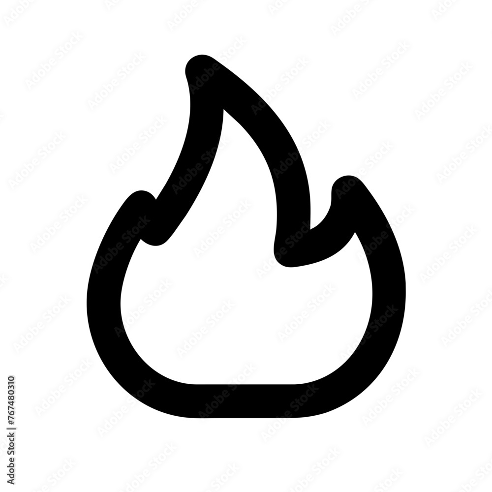 Fire icon on a Transparent Background Fire icon on a Transparent Background