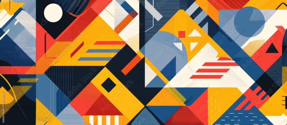 Abstract Geometric Patterns for Design Projects and Colorful Artworks