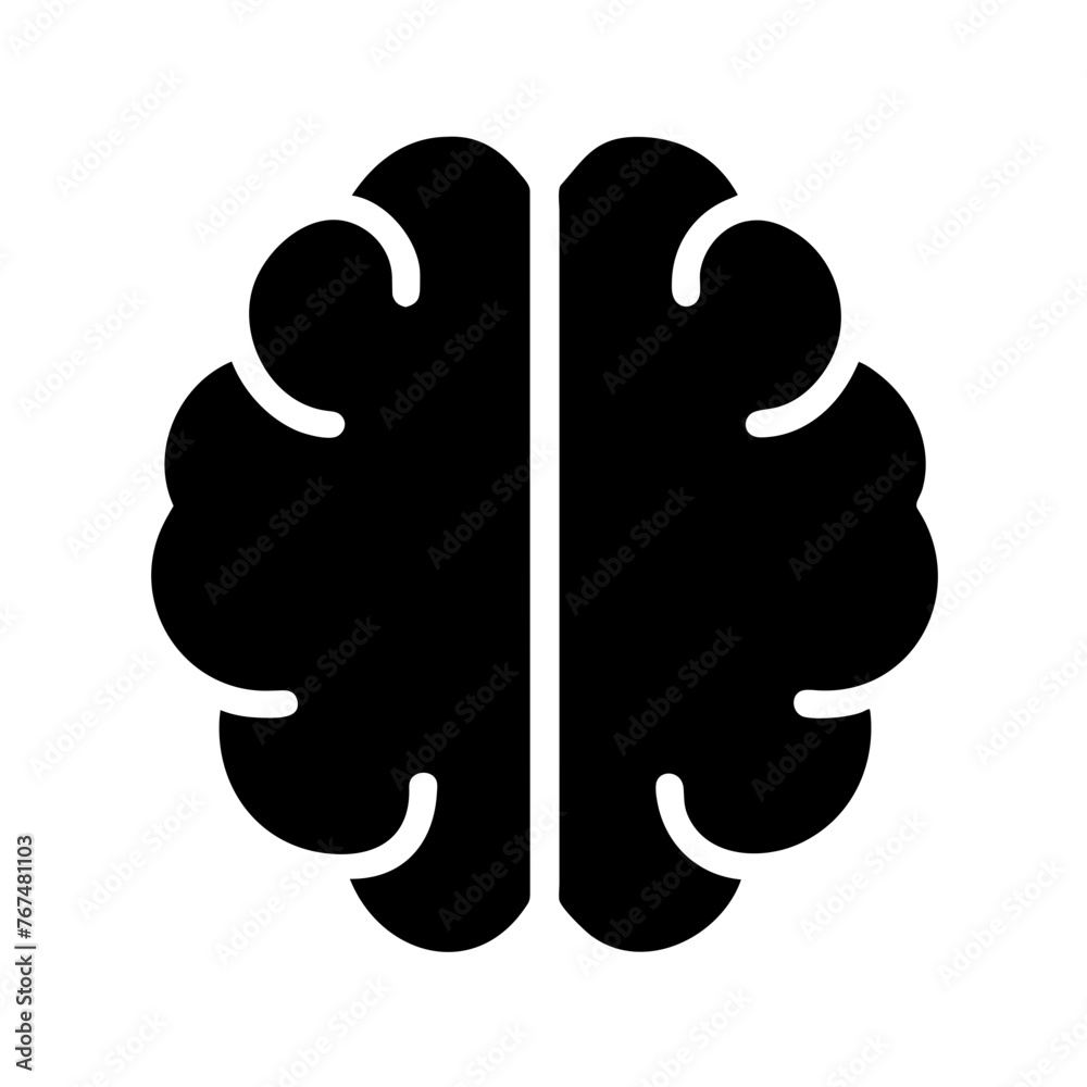 Human brain icon on a Transparent Background Human brain icon on a Transparent Background
