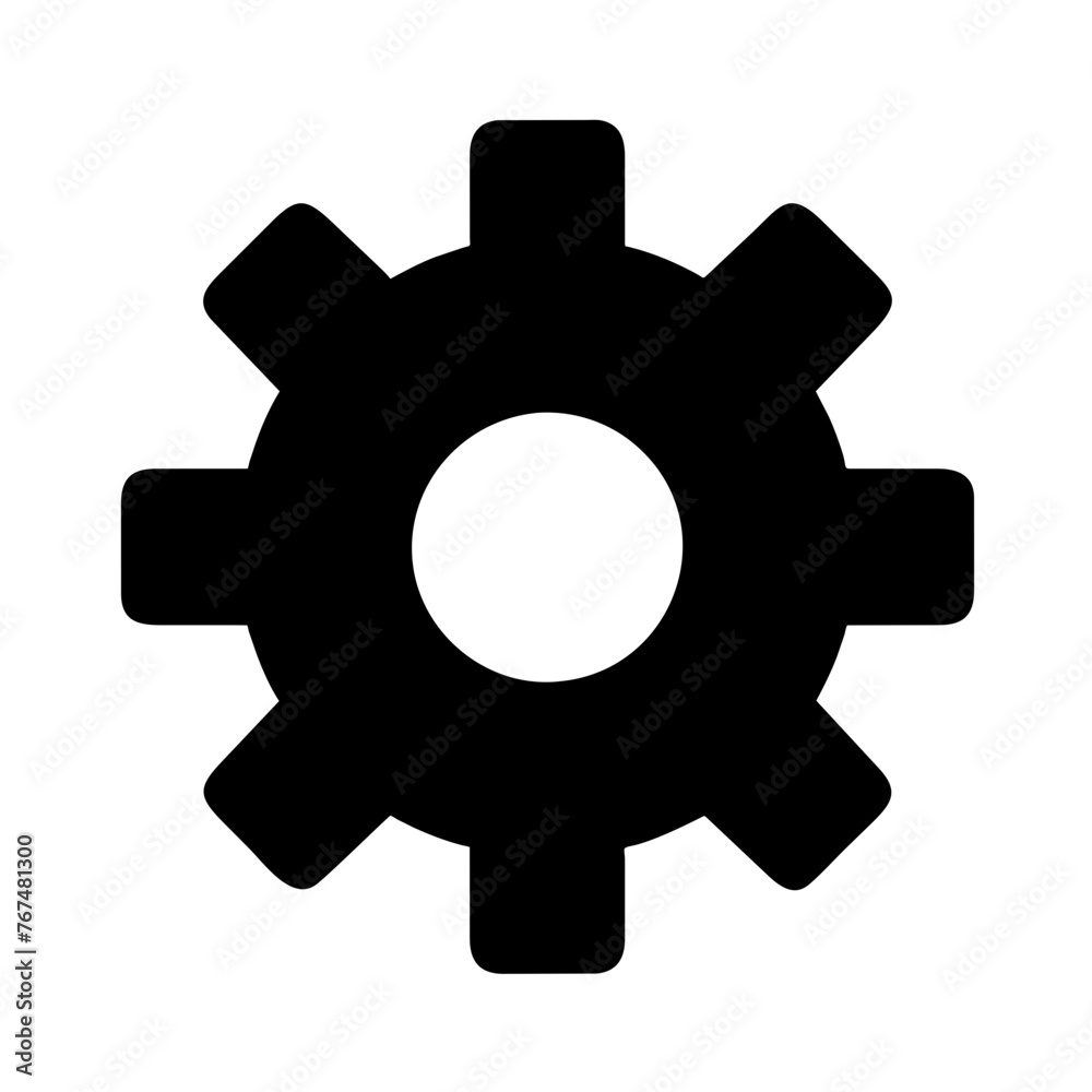 Gear single icon on a Transparent Background Gear single icon on a Transparent Background