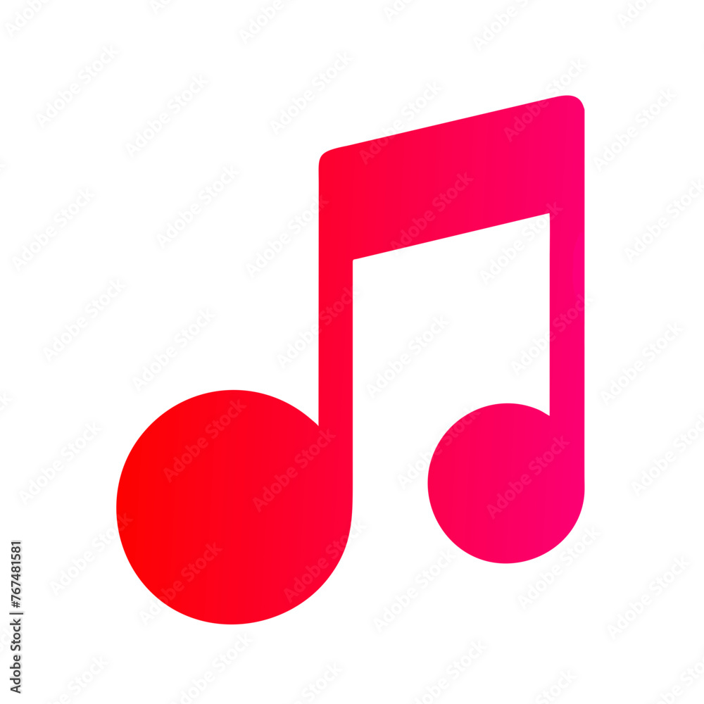 Music notes icon on a Transparent Background Music notes icon on a Transparent Background