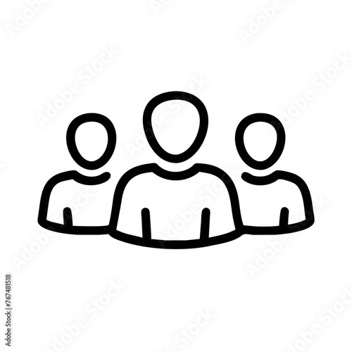 People icon on a Transparent Background