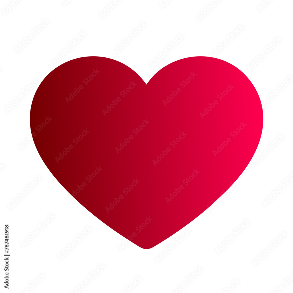 Heart love romance icon on a Transparent Background