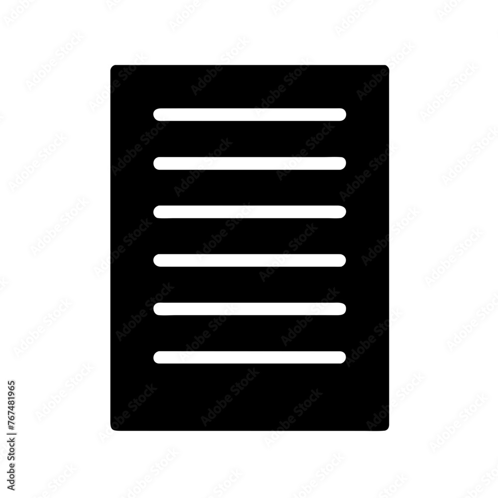 Paper document notes icon on a Transparent Background Paper document notes icon on a Transparent Background