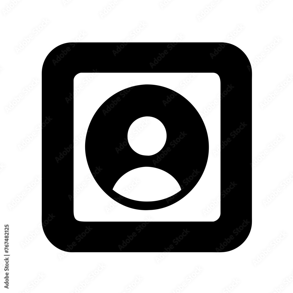 Monochrome User Person icon on a Transparent Background Monochrome User Person icon on a Transparent Background