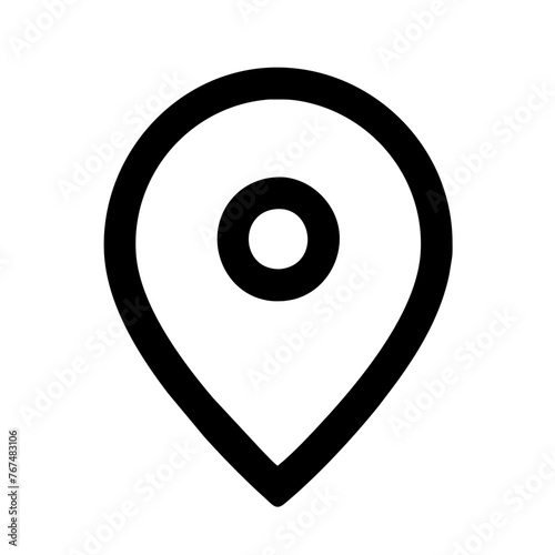 Map pin location icon. Modern GPS markers. Vector illustration on a Transparent Background