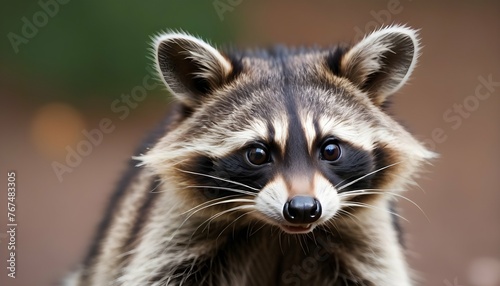 A Raccoon With A Comical Expression Its Eyes Wide © allachernishova
