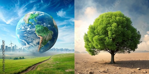 Comparing Green Earth and Effect of Air Pollution