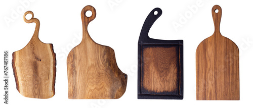 Set of cutting board isolated