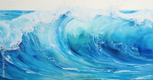 beautifull underwater view of ocean waves  water texture  close up  hyper realistic oil painting  in the style of abstract 