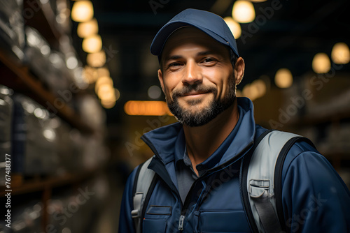 male worker engineer working on a business project in a workshop industrial production © photosaint