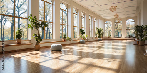 A spacious room, filled with silence and light, like reflections and inspirat