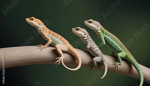 Lizards With Overlapping Tails In A Dynamic Arrang