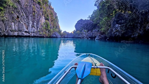 El Nido's Lagoon view from my crystal kayak