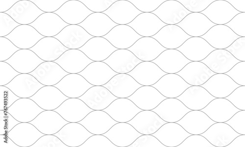 Horizontal grey curvy line seamless pattern. Vector Repeating Texture.