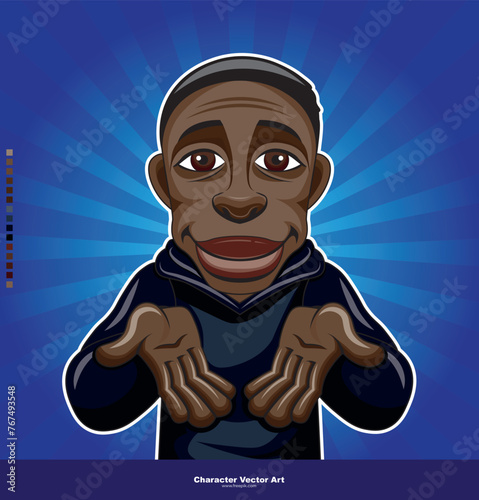 Bild auf Leinwand Khaby Lame Vector Art