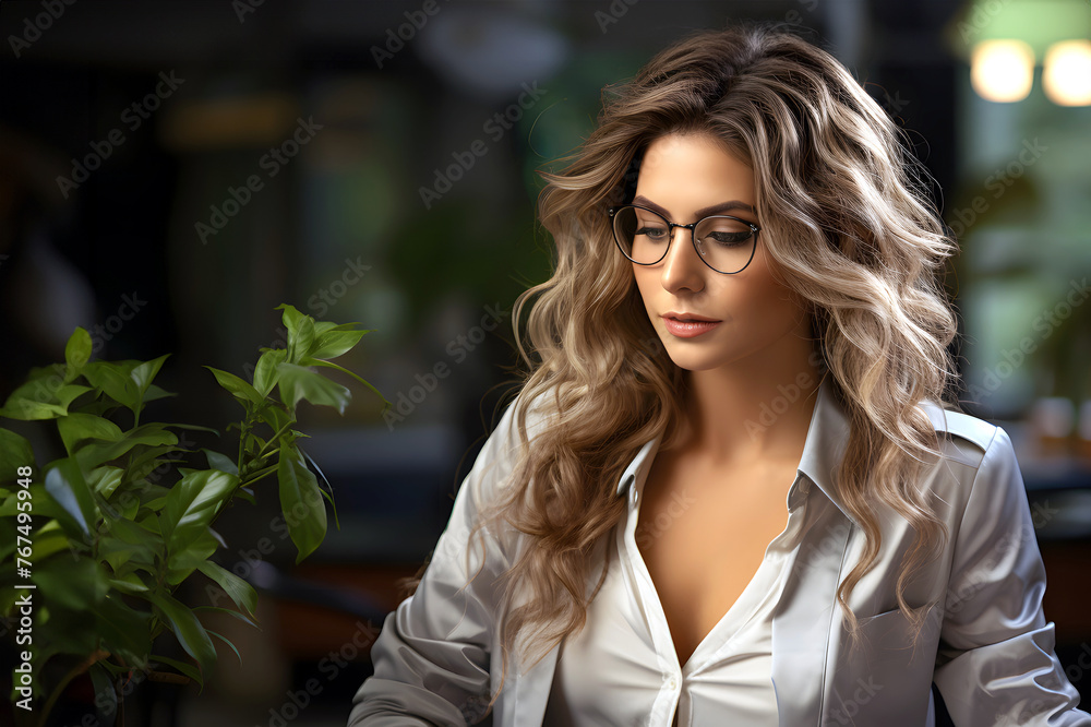 portrait of a successful business woman in a suit and glasses. education for career and business growth portrait of a successful business woman in a suit and glasses. education for career and business growth