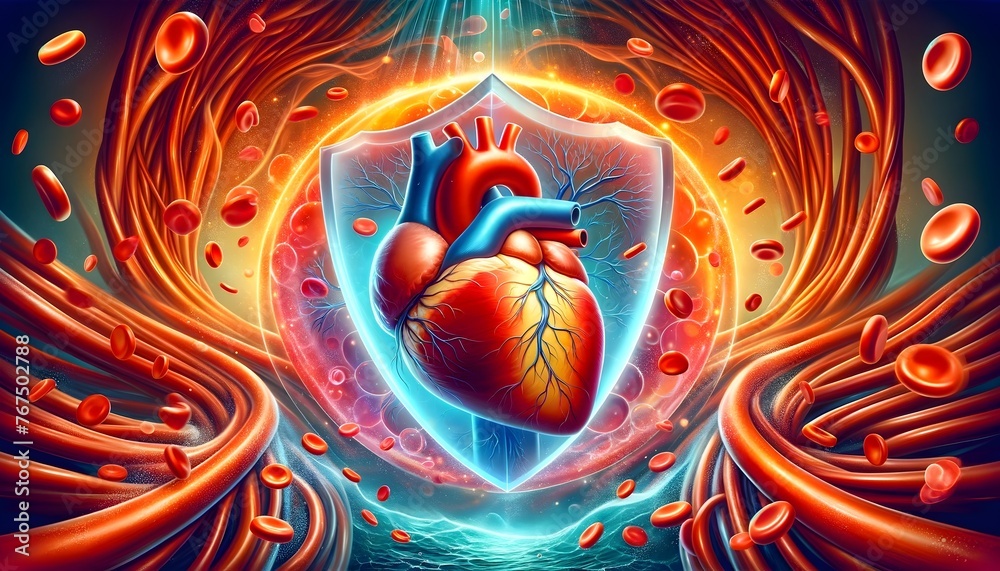 Heart shield protection - obrazy, fototapety, plakaty 