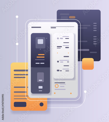 online banking smart wallet payment mobile application fintech business investment concept vertical