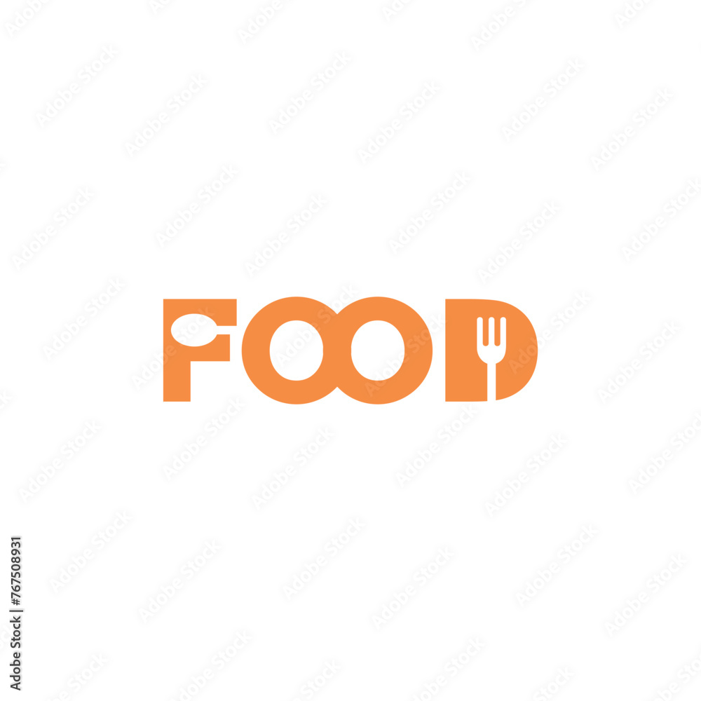 logo design vector abstract food typography logo design vector abstract food typography