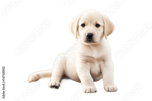 white isolated puppy sitting labrador dog pet retriever alone animal beige canino carnivore cream cut-out front view on mammal no people nobody one purebred studio shot vertebrate