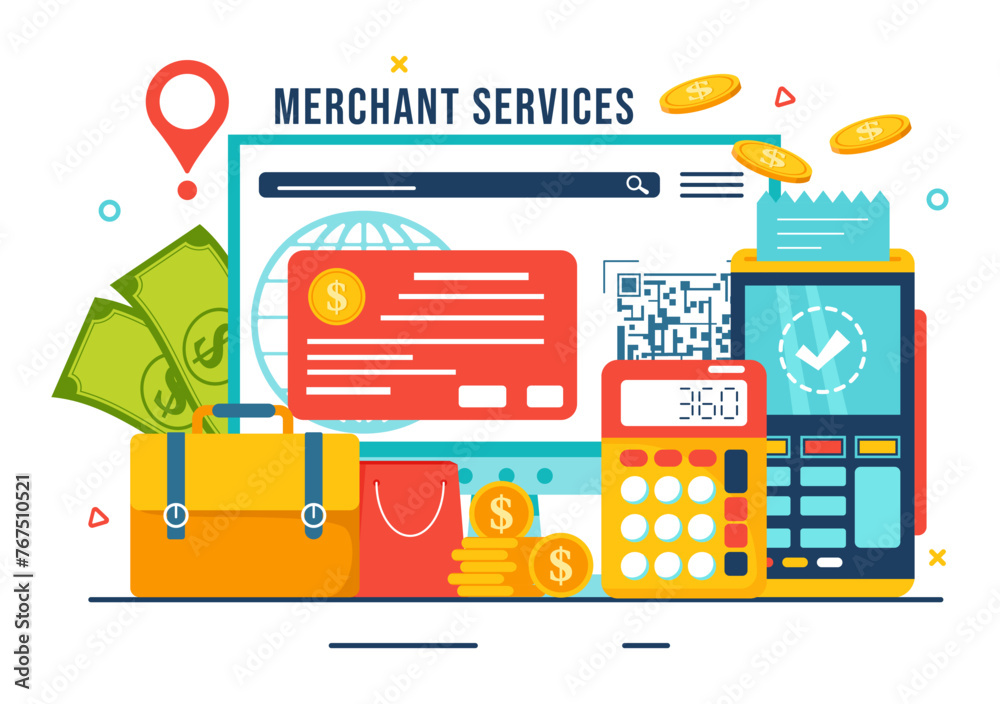 Merchant Service Vector Illustration of Digital Marketing Strategy with People Referral Business and Earn Money Online in Flat Cartoon Background Merchant Service Vector Illustration of Digital Marketing Strategy with People Referral Business and Earn Money Online in Flat Cartoon Background