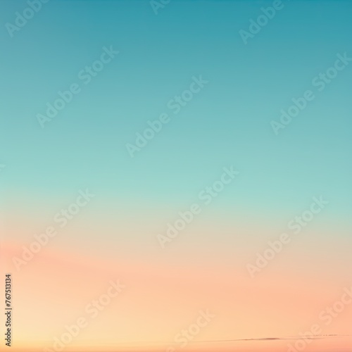 A minimalist background with a gradient from soft peach to a tranquil sky blue evoking a serene dawn
