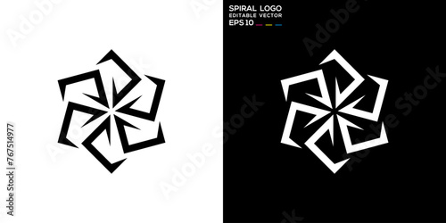 Vector design template of spiral logo, abstract, round, speed, symbol icon EPS 10