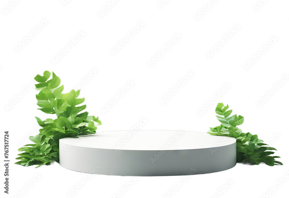 3d podium presentation color product splay Copy green background space leaves abstract clean nature poduim three-dimensional abstract advertising background banner blank business cosmetic decoration