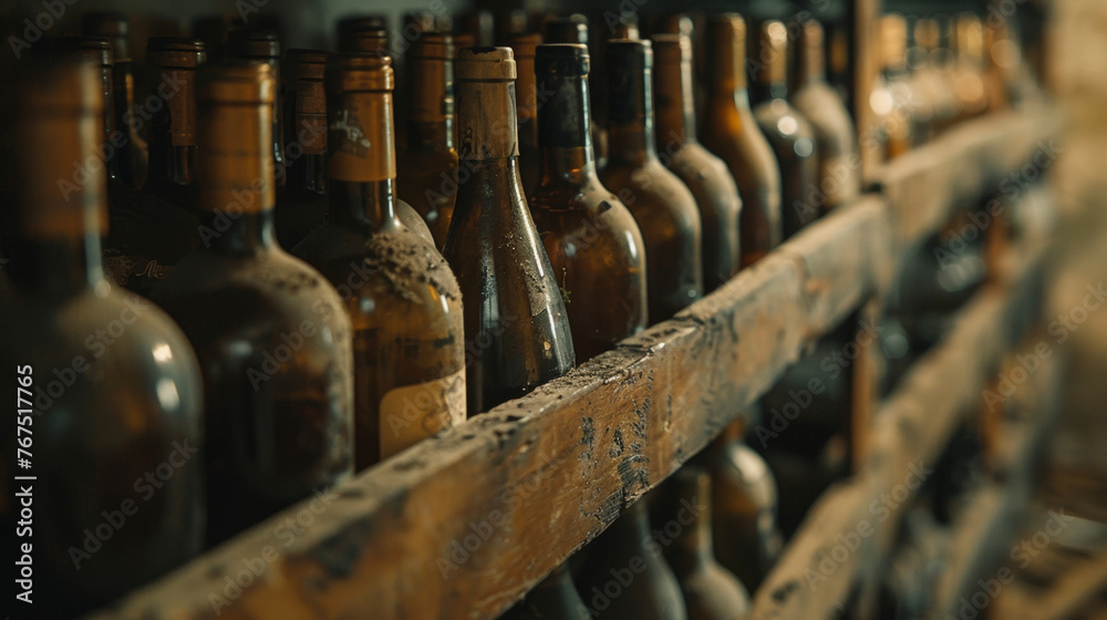 Various bottles arranged neatly on a shelf, showcasing a range of shapes, sizes, and colors. Various bottles arranged neatly on a shelf, showcasing a range of shapes, sizes, and colors.