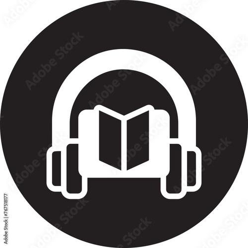 audiobook glyph icon