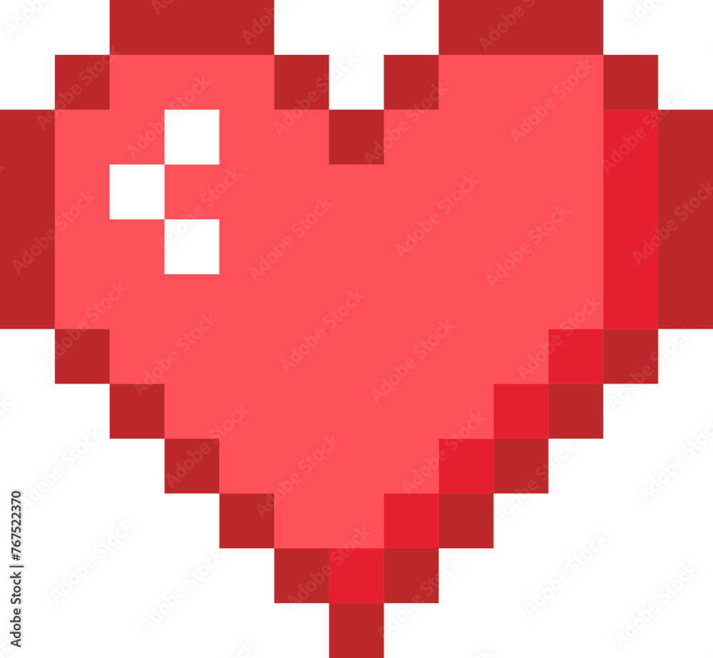 Obraz premium Pixelated Arcade Heart
