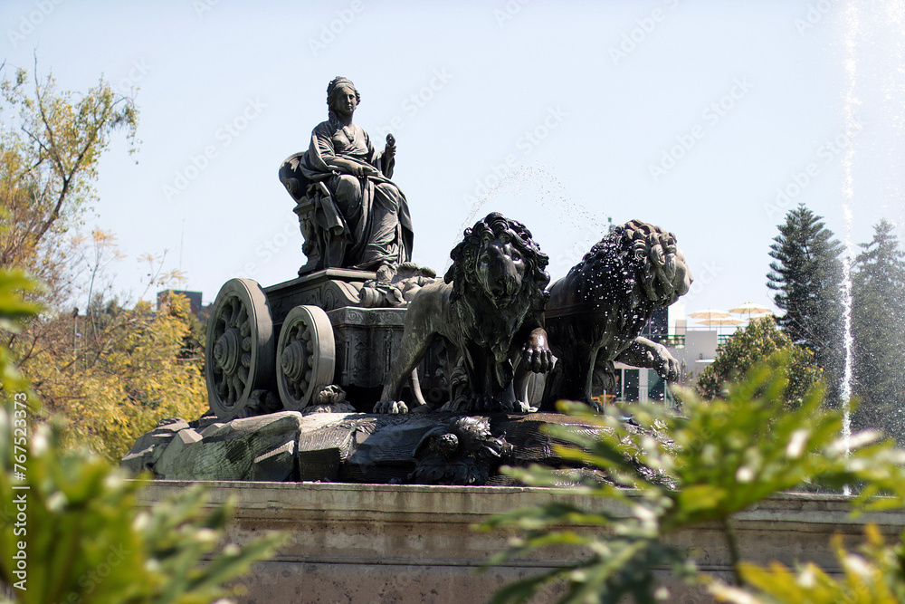 La fuente de la Cibeles en la Ciudad de México monumento histórico. 