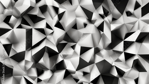Abstract Background with Black and White Angular Shape