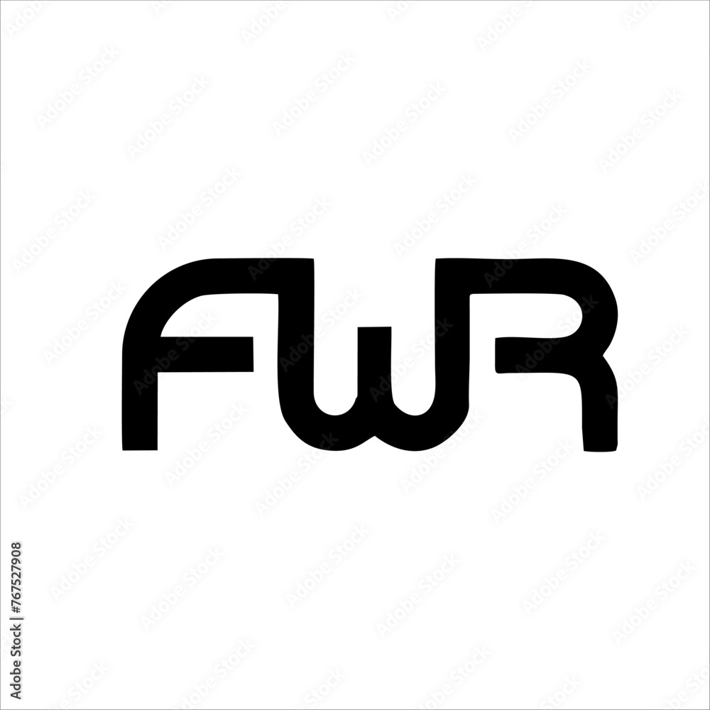 Print FWR letter logo design for your name and brand Print FWR letter logo design for your name and brand