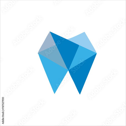 Print dental diamond logo design for your identity and brand