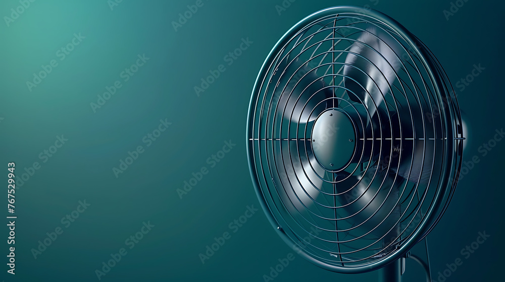 Electric fans isolated background, home appliances that facilitate adjusting the atmosphere to be comfortable. - obrazy, fototapety, plakaty 